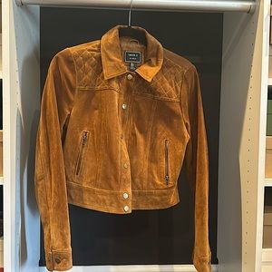 Suede orange jacket from forever 21, icludes large pockets!